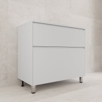 Мебель для ванной комнаты Style Line Лима Plus 90 напольная, эмаль, белая матовая