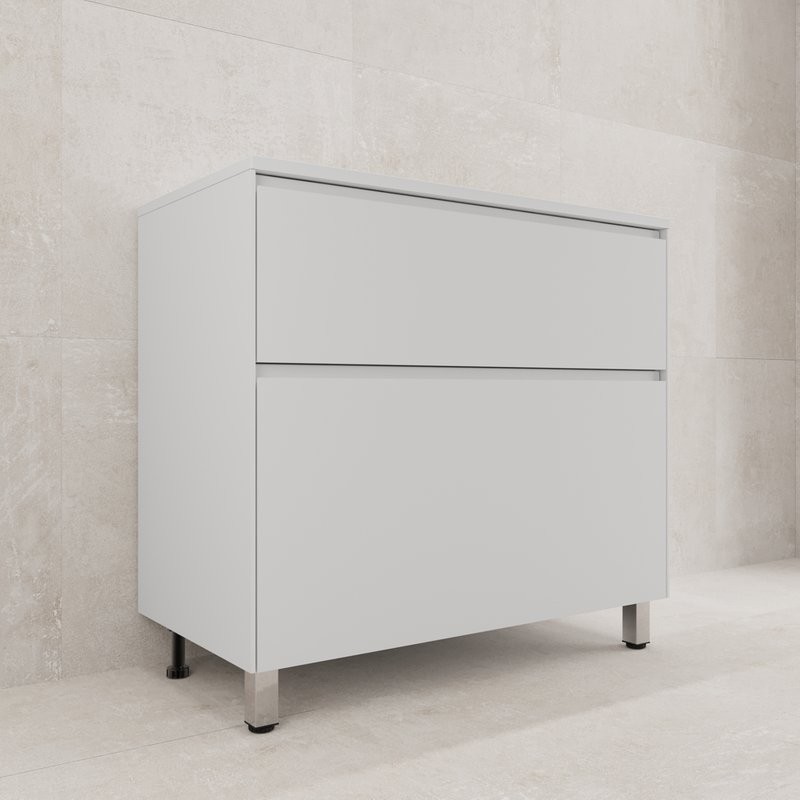 Мебель для ванной комнаты Style Line Лима Plus 90 напольная, эмаль, белая матовая