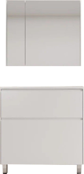 Мебель для ванной комнаты Style Line Лима Plus 90 напольная, эмаль, белая матовая