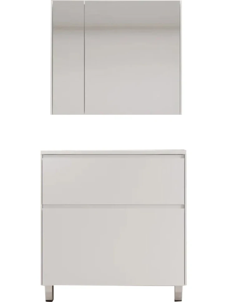 Мебель для ванной комнаты Style Line Лима Plus 90 напольная, эмаль, белая матовая