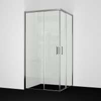 Душевой уголок Wasserkraft Tauber 64S19 100х100 см, профиль никель, стекло прозрачное