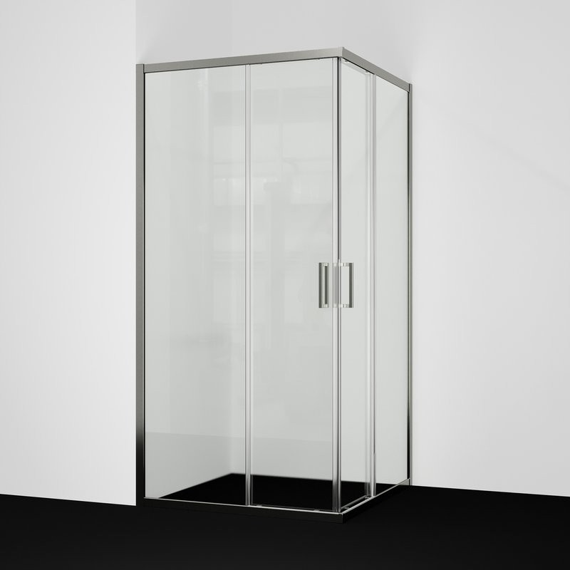 Душевой уголок Wasserkraft Tauber 64S19 100х100 см, профиль никель, стекло прозрачное