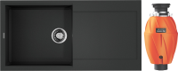 Комплект Мойка Omoikiri Sakaime 100-BL чёрная + Измельчитель Nagare 750