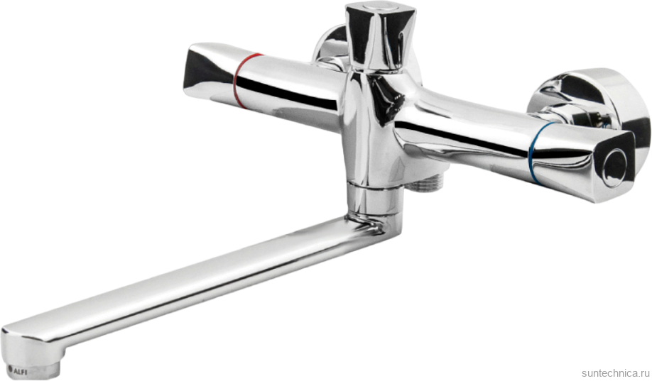 Смеситель с длинным изливом для ванны Orange Alfi M82-214cr хром