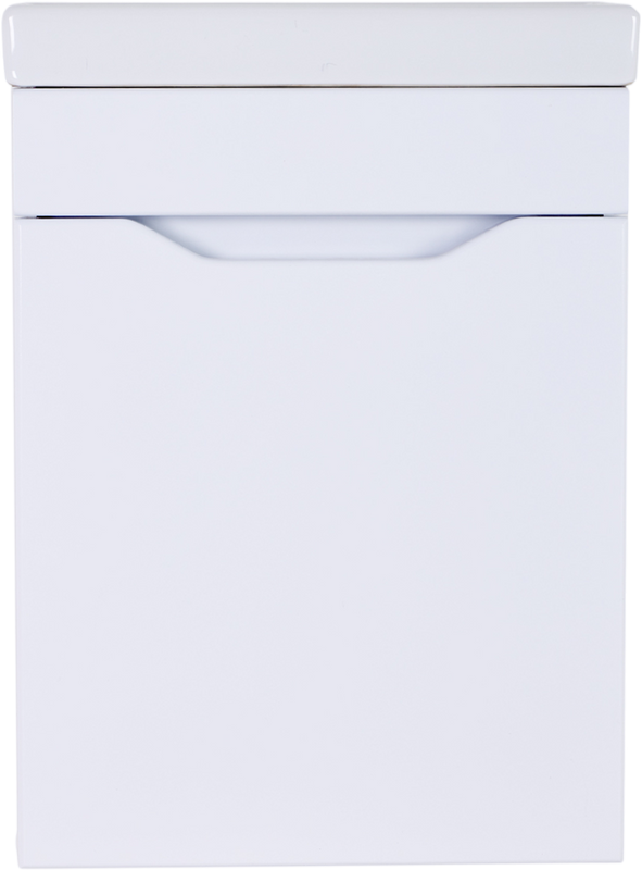 Тумба под раковину Orange Мини 40, подвесная, белый глянец