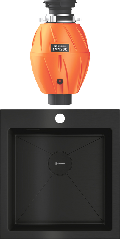 Комплект Мойка Omoikiri Akisame 46-GB графит + Измельчитель Nagare 500