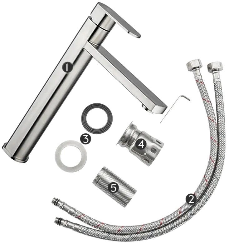 Смеситель для раковины Fashun A51220 сатин