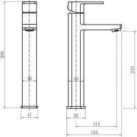 Смеситель для раковины Fashun A51220 сатин