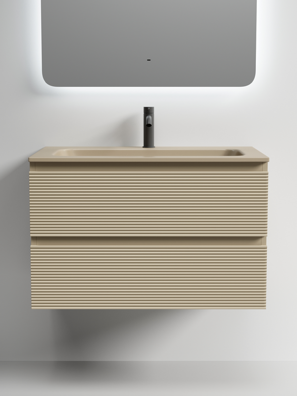 Тумба с раковиной Sancos Folk 80 подвесная, капучино