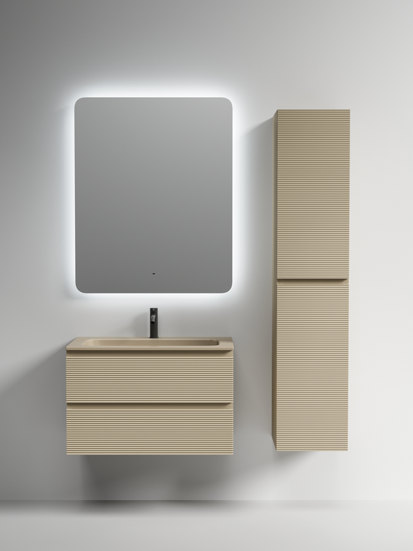 Тумба с раковиной Sancos Folk 80 подвесная, капучино