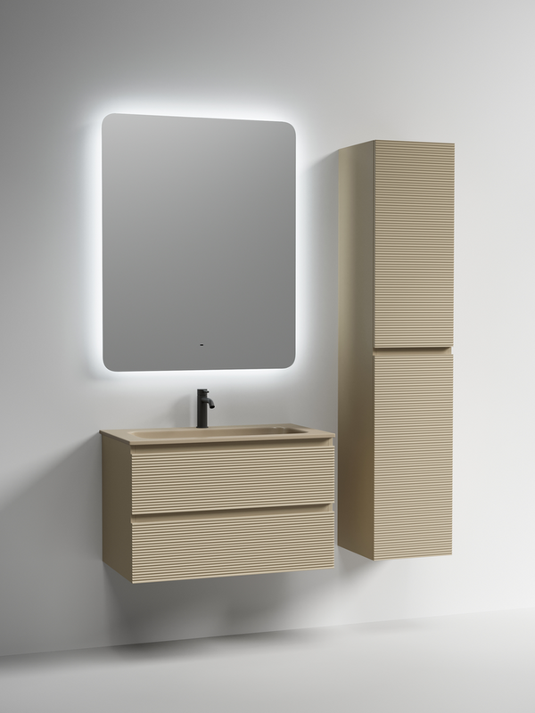 Тумба с раковиной Sancos Folk 80 подвесная, капучино