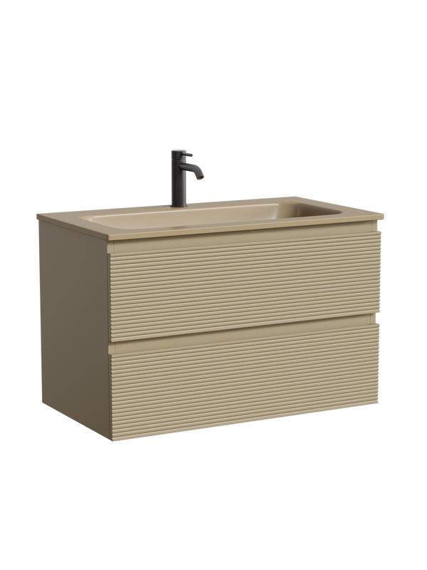 Тумба с раковиной Sancos Folk 80 подвесная, капучино