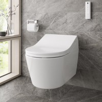 Комплект Унитаз подвесной Toto RP CW542ERY безободковый + Крышка Washlet RX TCF894CG#NW1 с дистанционным управлением + Инсталляция TECE Profil + Крепления TECEprofil 9380014