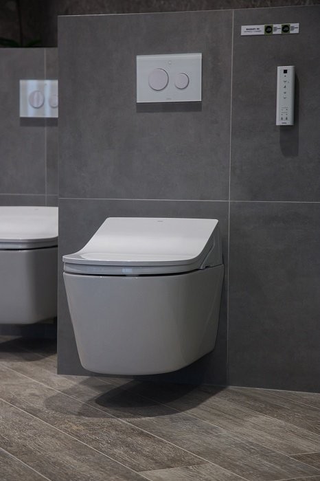 Комплект Унитаз подвесной Toto RP CW542ERY безободковый + Крышка Washlet RX TCF894CG#NW1 с дистанционным управлением + Инсталляция TECE Profil + Крепления TECEprofil 9380014