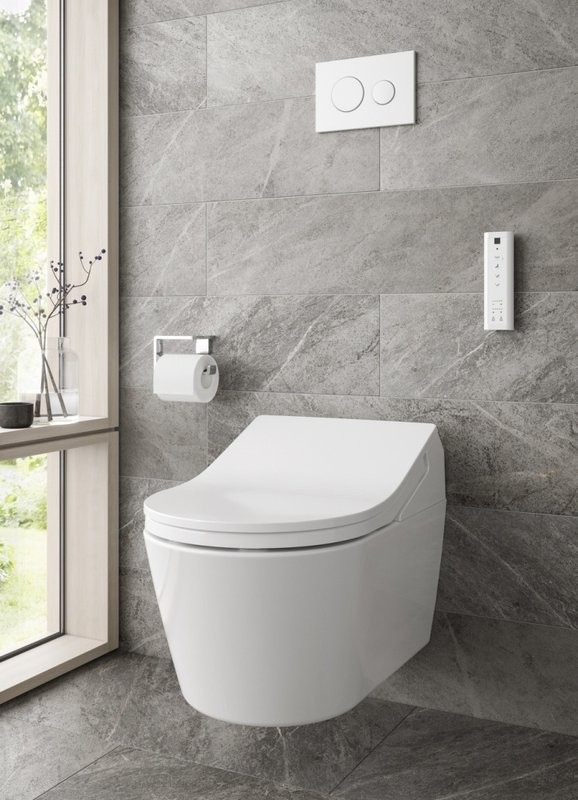 Комплект Унитаз подвесной Toto RP CW542ERY безободковый + Крышка Washlet RX TCF894CG#NW1 с дистанционным управлением + Инсталляция TECE Profil + Крепления TECEprofil 9380014