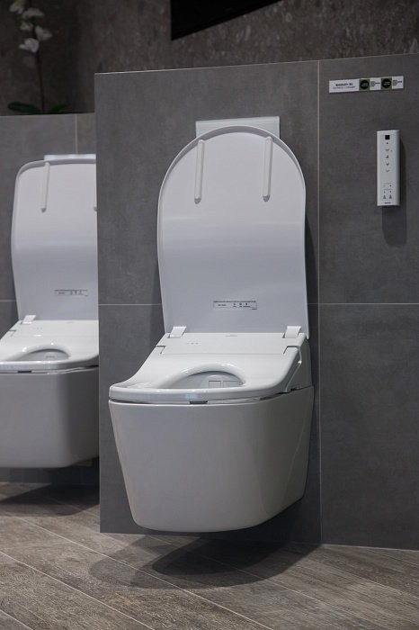 Комплект Унитаз подвесной Toto RP CW542ERY безободковый + Крышка Washlet RX TCF894CG#NW1 с дистанционным управлением + Инсталляция TECE Profil + Крепления TECEprofil 9380014