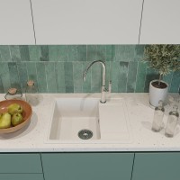 Мойка кухонная Domaci Палермо PR-575-001 белая Мойка кухонная Domaci Палермо PR-575-001 белая