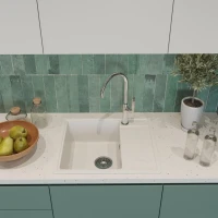 Мойка кухонная Domaci Палермо PR-575-001 белая Мойка кухонная Domaci Палермо PR-575-001 белая