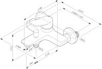 Душевая стойка AM.PM Gem F0790022 + Смеситель для ванны с душем AM.PM X-Joy F85A10022