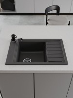 Мойка кухонная Domaci Римини DG U-503 серая Мойка кухонная Domaci Римини DG U-503 серая