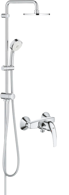 Душевая стойка Grohe BauCurve 27394002 + Смеситель для душа Grohe BauCurve 23631000