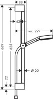 Душевой гарнитур Hansgrohe Pulsify Relaxation 105 3jet 24160700 матовый белый