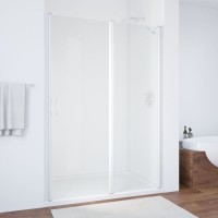 Душевая дверь в нишу Vegas Glass EP-F-1 145 01 01 R профиль белый, стекло прозрачное