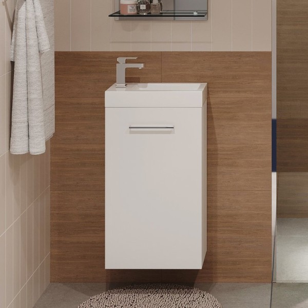 Тумба с раковиной 1MarKa Ноктюрн 40П белый глянец