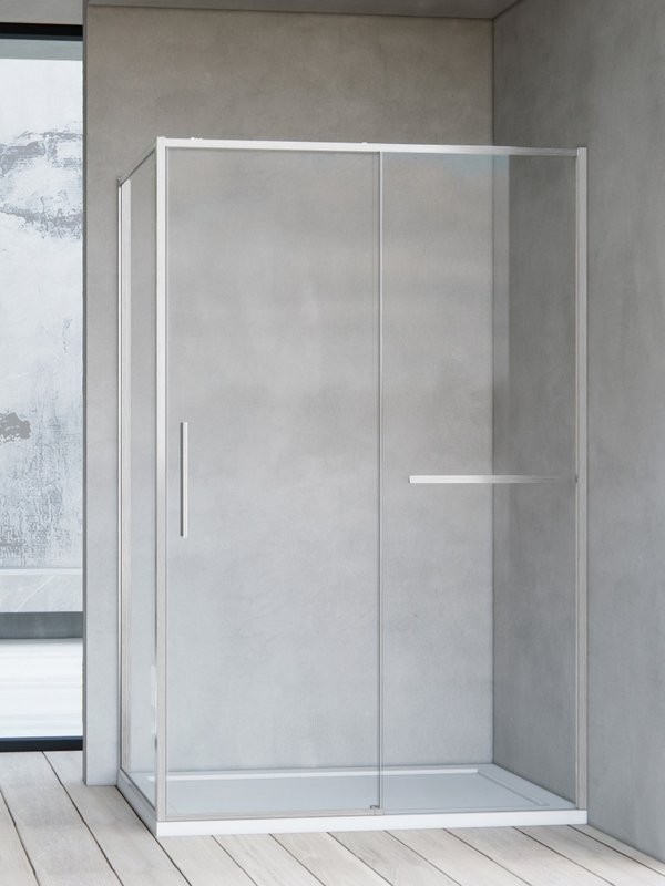 Душевой уголок Vincea Slim Soft VSR-1SS9012CLBN 120x90, профиль брашированный никель, стекло прозрачное