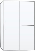 Душевой уголок Vincea Slim Soft VSR-1SS9012CLBN 120x90, профиль брашированный никель, стекло прозрачное