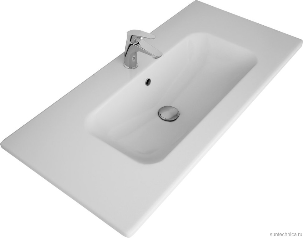 Тумба с раковиной Aquanet Бостон М 100 ручки золото
