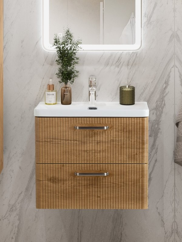 Мебель для ванной комнаты BelBagno Due 50 ручки матовый атласный никель, rovere nature