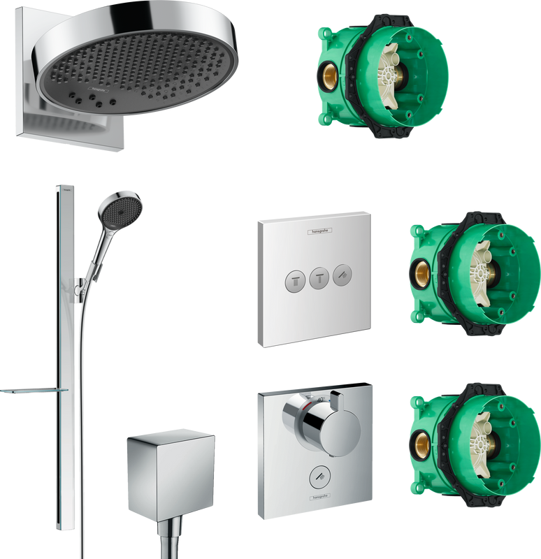 Душевой комплект Hansgrohe Rainfinity 250 (3 jet) 26232000 + 27671000 + 26455000 + 15761000 + 15764000