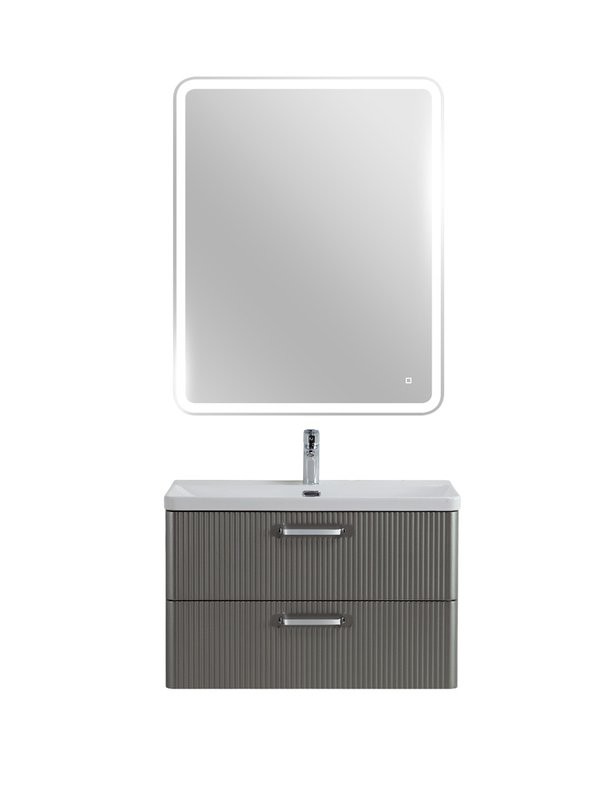 Мебель для ванной комнаты BelBagno Due 80 ручки хром полированный, сатин