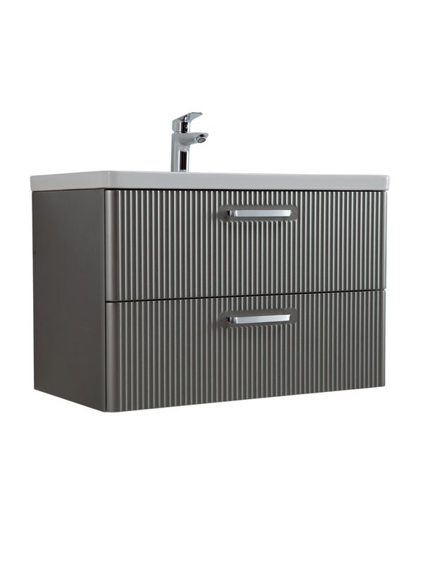 Мебель для ванной комнаты BelBagno Due 80 ручки хром полированный, сатин