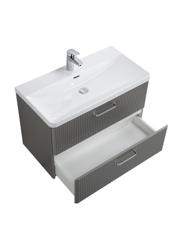 Мебель для ванной комнаты BelBagno Due 80 ручки хром полированный, сатин