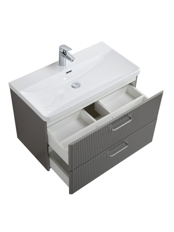 Мебель для ванной комнаты BelBagno Due 80 ручки хром полированный, сатин