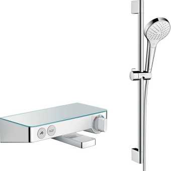 Термостатический смеситель Hansgrohe Ecostat Select 13151000 для ванны с душем + душевой гарнитур