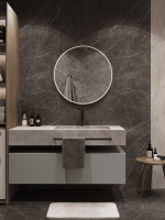 Зеркало круглое CONTINENT Led Lumina 80х80 см, бесконтактный сенсор, с холодной подсветкой