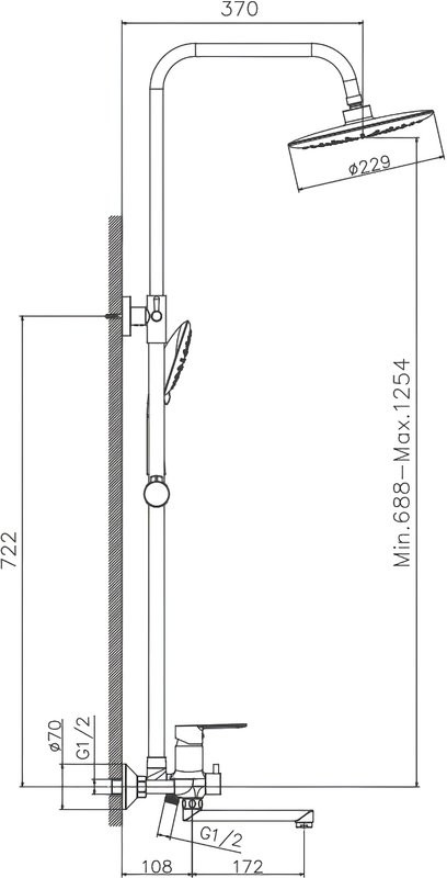 Душевая стойка Haiba HB557-8 белая