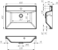 Мебель для ванной комнаты BelBagno Marino 60 bianco lucido, подвесная