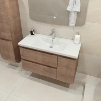 Тумба под раковину без столешницы Caprigo Forte 100 R подвесная, светлый орех
