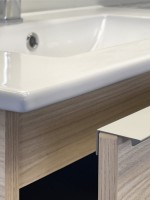 Тумба с раковиной Comforty Тургояк 75 подвесная, светлый дуб