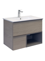 Тумба с раковиной Comforty Тургояк 75 подвесная, светлый дуб