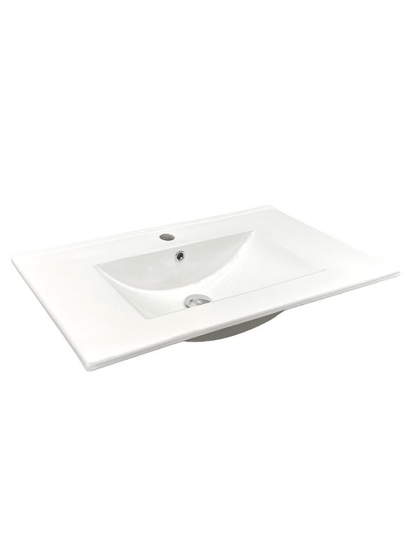 Тумба с раковиной Comforty Тургояк 75 подвесная, светлый дуб