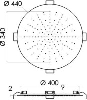 Верхний душ Remer SS357EFM44