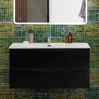 Тумба под раковину BelBagno Marino-cer-n 100 подвесная, nero lucido