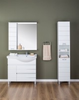 Шкаф пенал для ванной Aquanet Доминика 35 белый Шкаф пенал для ванной Aquanet Доминика 35 белый