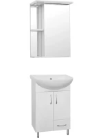 Зеркало-шкаф Style Line Эко Стандарт Николь С 50 белое, с подсветкой