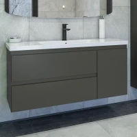 Тумба с раковиной Caprigo Forte 120 R подвесная, графит